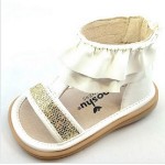 Mooshu Trainers Lucy Ruffle White Sandals  